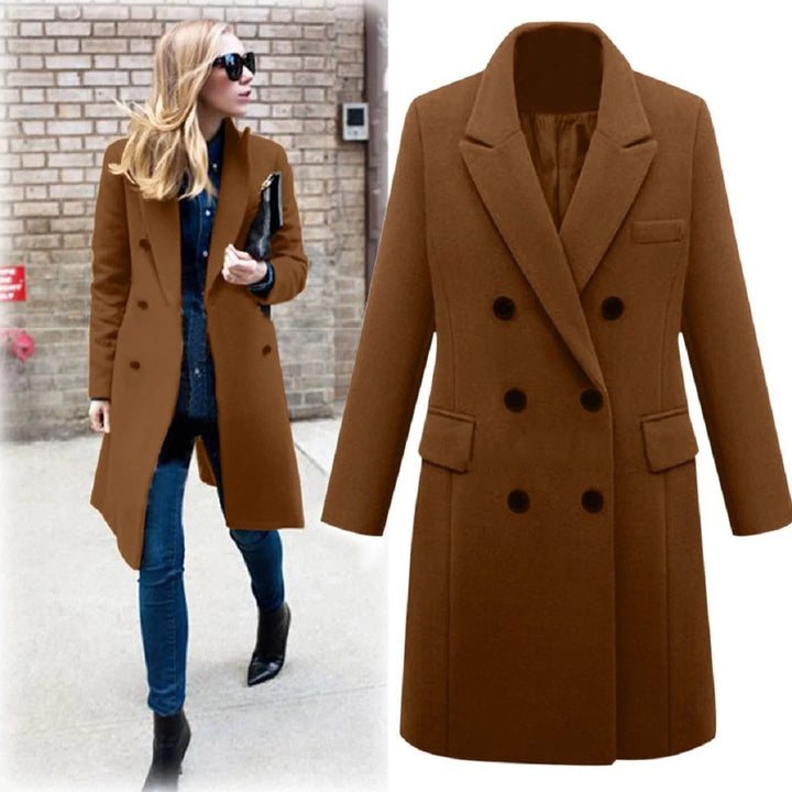 Autumn Winter Loose Ladies Long Trench Coat Jacket Causal