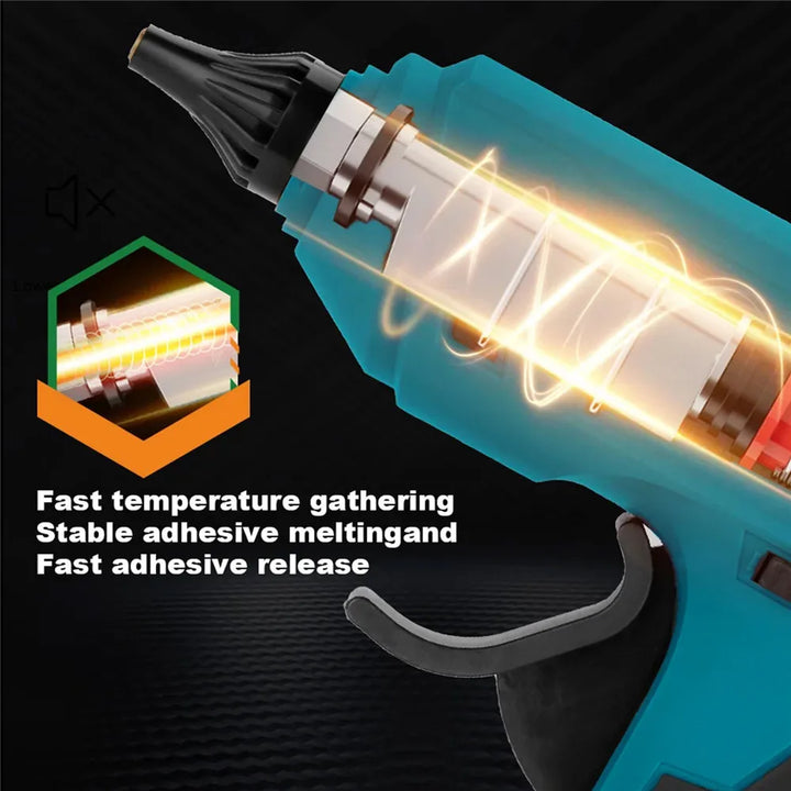 Cordless Hot Glue Gun Portable Rechargeable 100W 280°C  Tool For Makita 18V Battery